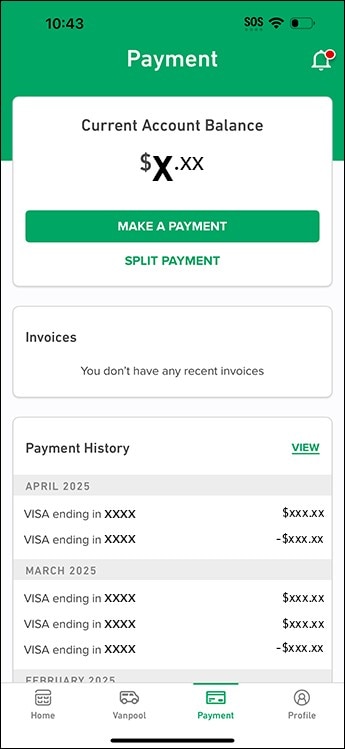 Payment and Invoice History